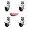 Service Caster 2'' Bright Chrome Neoprene Rubber CastersCorner Mount Brackets-, 4PK SCC-GR03S210-NPRB-BC-71678-4-CB90-4 - alternate 2